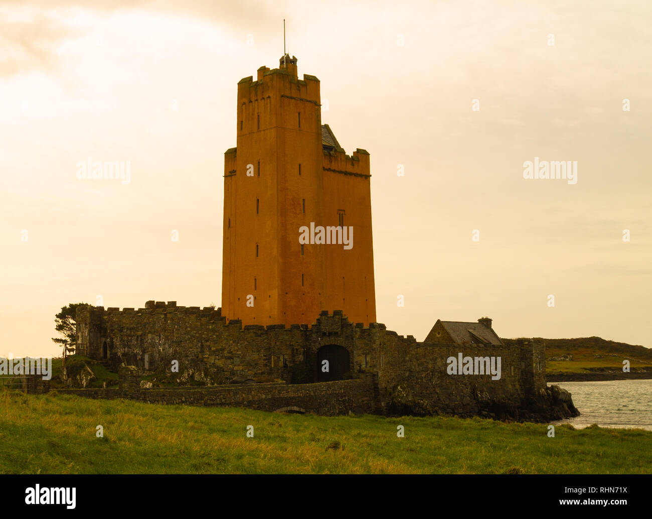 Il castello di Kilcoe West Cork Repubblica di Irlanda Foto Stock