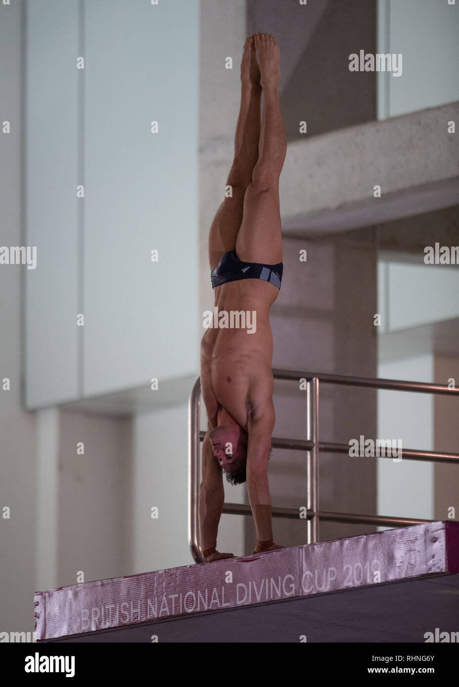 Plymouth, UK. 03Feb, 2019. Thomas Daley - DLAC - negli uomini la piattaforma durante la finale nazionale britannico di Diving Cup 2019 a Plymouth Life Centre di Domenica, 03 febbraio 2019. PLYMOUTH in Inghilterra. (Solo uso editoriale, è richiesta una licenza per uso commerciale. Nessun uso in scommesse, giochi o un singolo giocatore/club/league pubblicazioni.) Credito: Taka G Wu/Alamy News Credito: Taka Wu/Alamy Live News Foto Stock