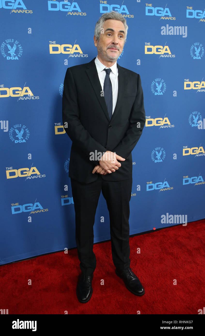 Stati Uniti 2° febbraio 2019. 02 Febbraio 2019 - Hollywood, California - Alfonso CuarÃ³n. Settantunesima annuale di Directors Guild of America Awards tenutosi presso la Ray Dolby sala da ballo a Hollywood & Highland Center. Credito foto: F. SadouAdMedia Credito: AdMedia/ZUMA filo/Alamy Live News Foto Stock