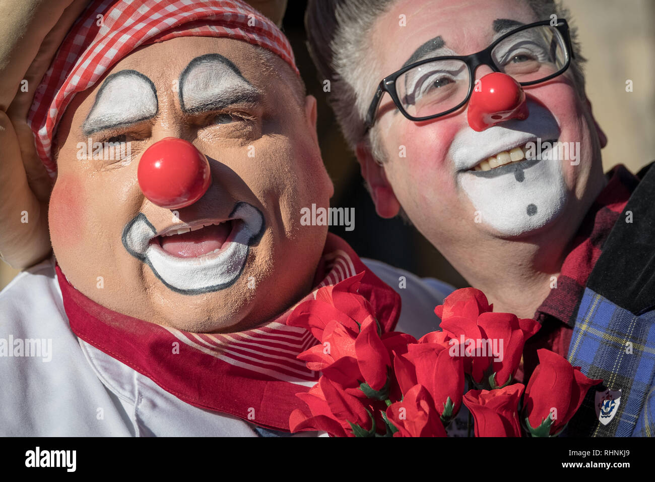 Londra, Regno Unito. 3 febbraio 2019. La 73rd annuale di Giuseppe Grimaldi Clown servizio in chiesa. Credito: Guy Corbishley/Alamy Live News Foto Stock