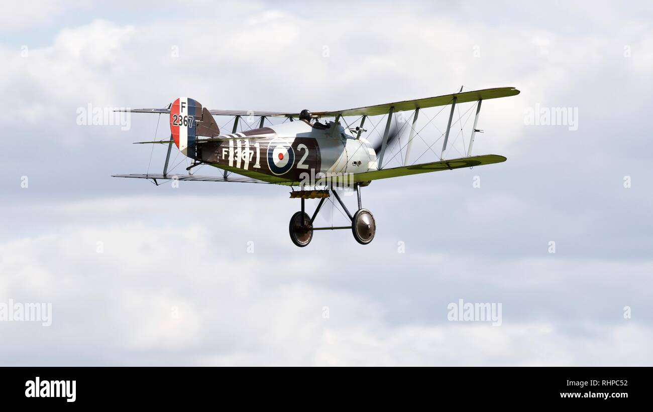 Sopwith Snipe "ZK-SNI' è una replica costruita dalla Nuova Zelanda Company " Vintage Aviator Ltd' e azionato in Regno Unito da ww1 Aviation Heritage Foto Stock