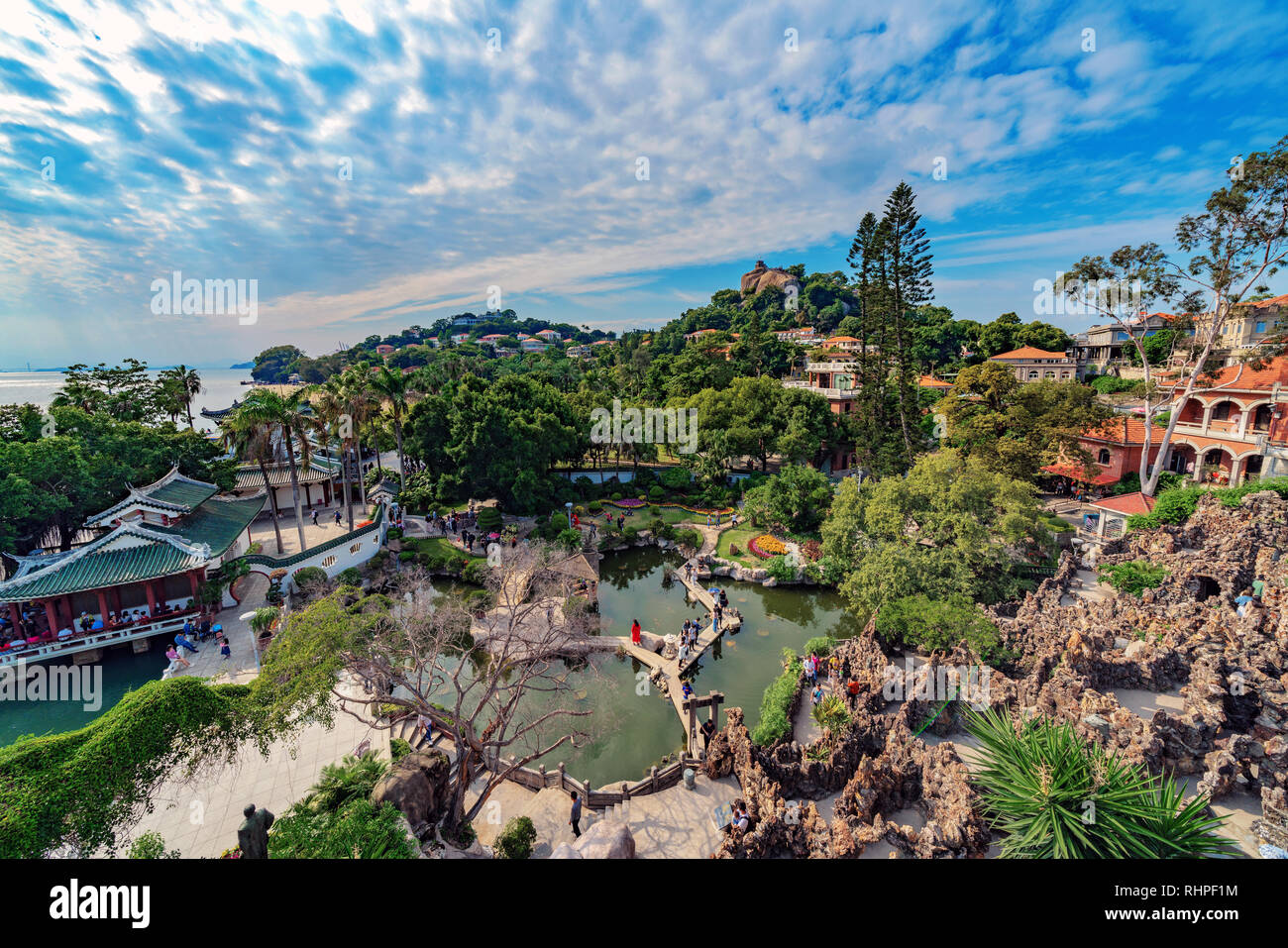 XIAMEN, Cina - 12 ottobre: Vista del giardino Shuzhuang, un tradizionale storico giardino Cinese e una popolare destinazione turistica il 12 ottobre 2018 in Xia Foto Stock
