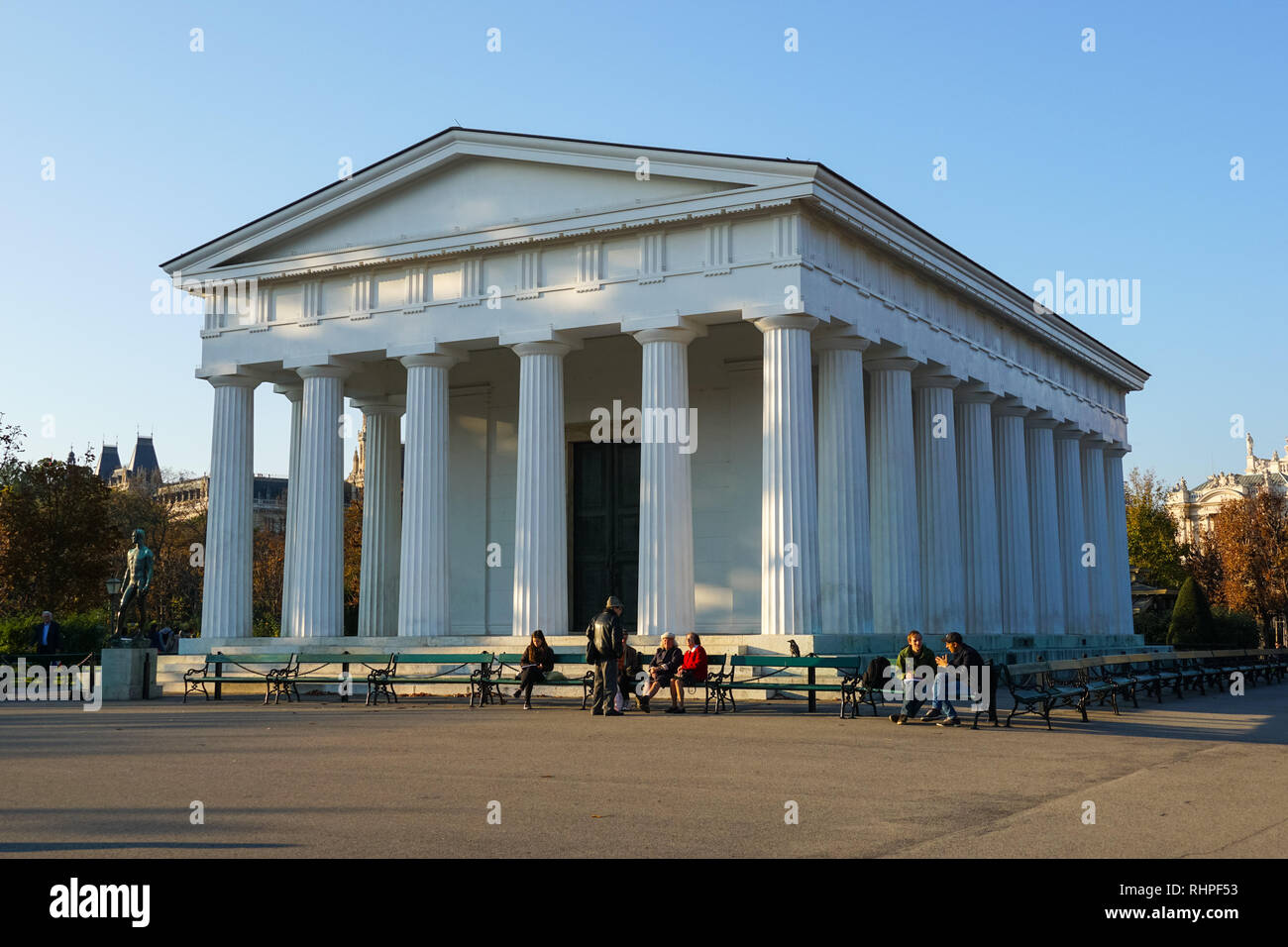 Teseo tempio in Volksgarten Parco e giardino di Vienna in Austria Foto Stock