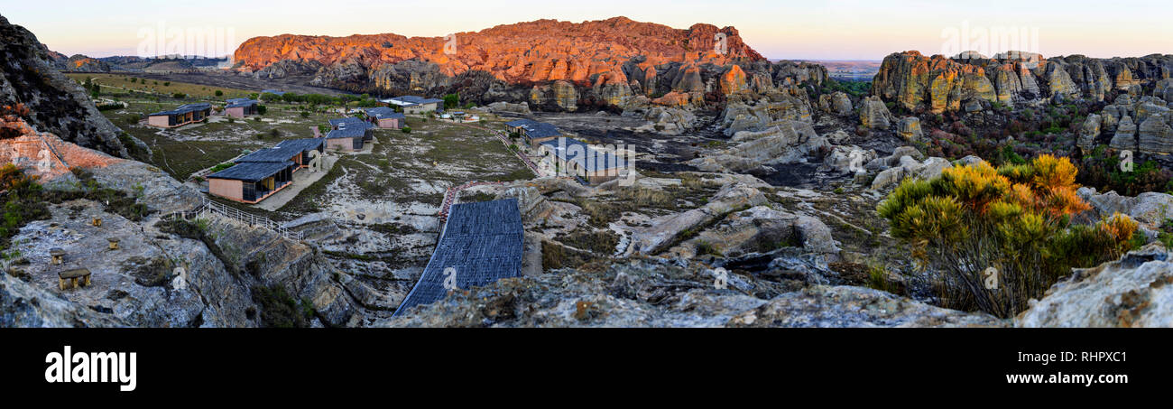 Isalo Rock Lodge Madagascar Foto Stock