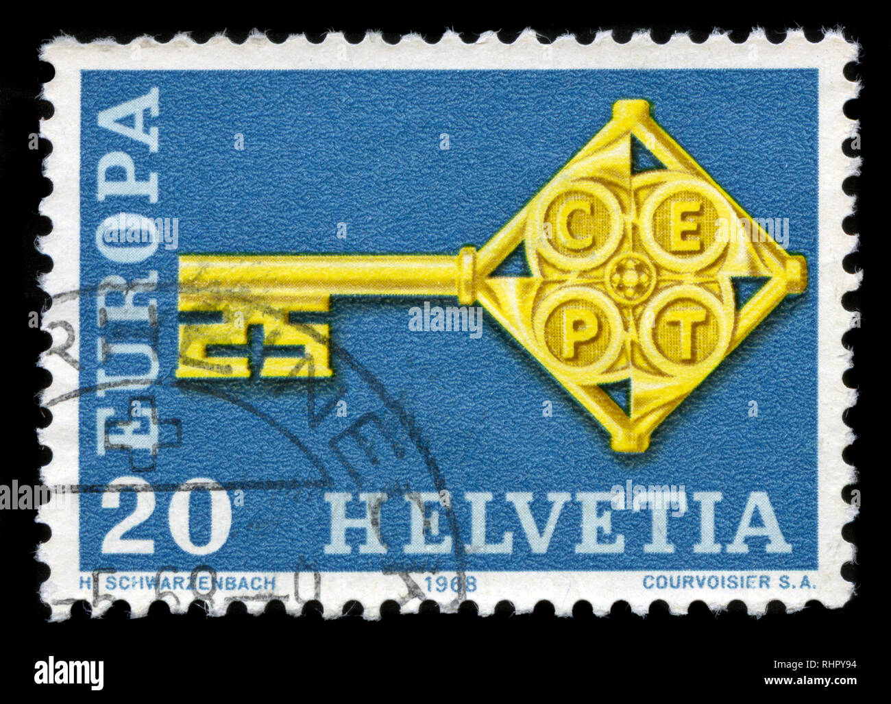 Francobollo dalla Svizzera in Europa (C.E.P.T.) 1968 - Chiave di serie Foto Stock