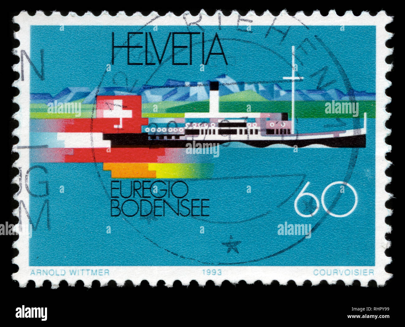Francobollo dalla Svizzera nel Euregio Bodensee serie rilasciato in 1993 Foto Stock