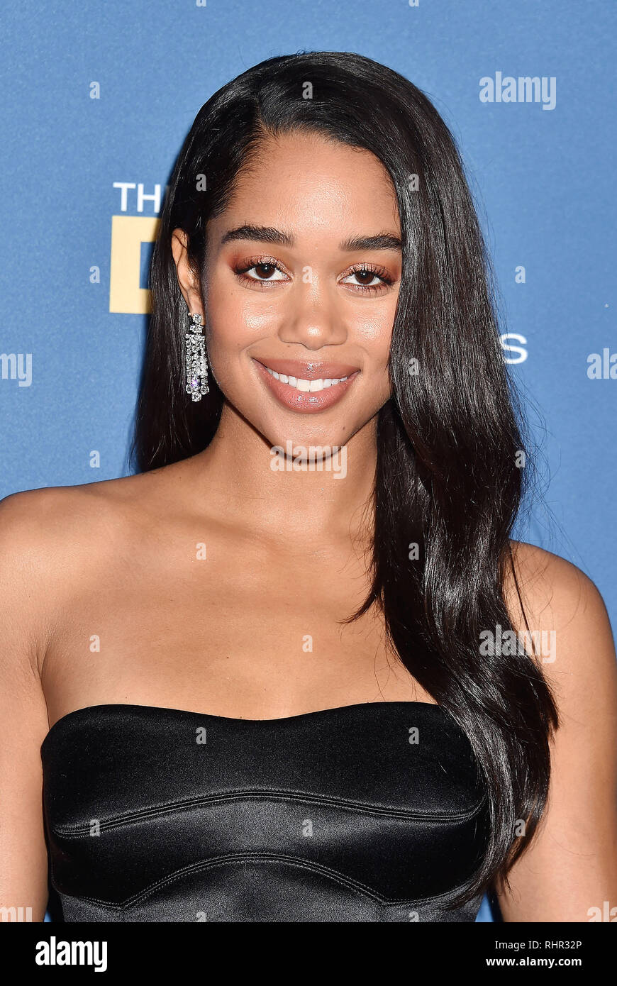 HOLLYWOOD, CA - 02 febbraio: Laura Harrier assiste la settantunesima annuale di Directors Guild of America Award al Ray Dolby sala da ballo a Hollywood & Highland Foto Stock