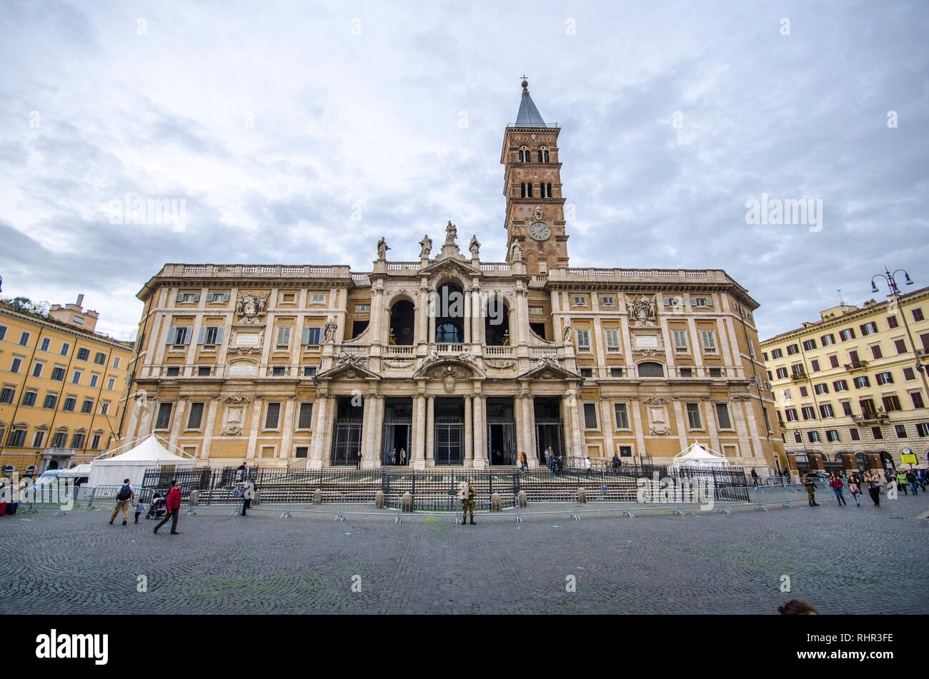Basilica di Santa Maria Maggiore . Basilica di Santa Maria Maggiore , un grande papale basilica e la cattolica più grande chiesa Mariana di Roma, Italia Foto Stock