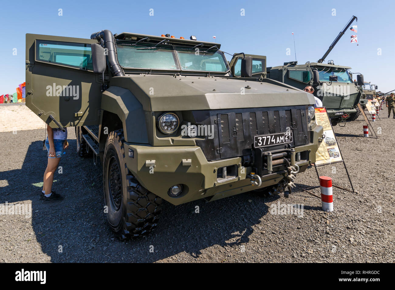 Militare Internazionale forum tecnico esercito-2018. Miniera-protected veicolo blindato Kamaz-53949 Typhoon-K 4x4 Foto Stock