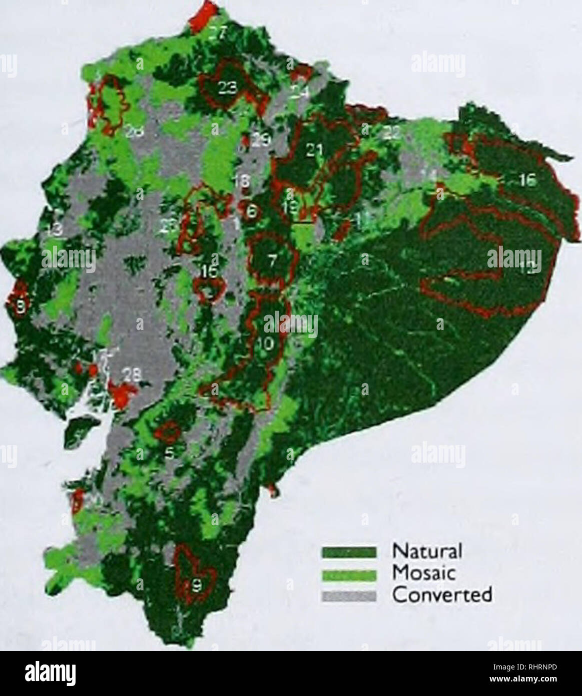 . Indicatori di biodiversità per uso nazionale: esperienza e di orientamento. Indicatori di biodiversità per uso nazionale W Fig 9: Cause di specie cambiamento demografico in agroecosystems in Ucraina 10 30 ' H per specie colpite 20 1 â 10 1 ll â â J riveste carattere abusivo sfruttamento di gestione o i o 1 c g 1 Â£ S 9 una all'estero i fattori di successione naturale delle acque sotterranee di abbassamento o â un stato stabile (sfruttate o sovrasfruttate). Valutare l'importanza relativa delle diverse cause della biodiversità cambiamento è spesso problematico. La squadra ucraina ha anche valutato le principali cause dei cambiamenti in popolazioni di specie.La resultin Foto Stock