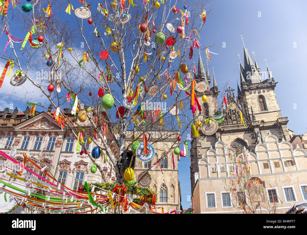 Albero di Pasqua a Praga Foto Stock