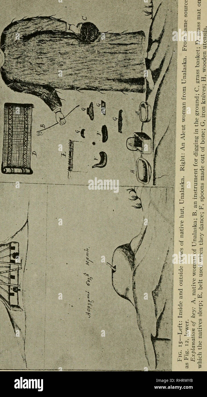 . Di Bering viaggi; un conto degli sforzi dei Russi per determinare la relazione di Asia e America. Bering per la spedizione, 2d, 1733-1743; Kamchatskaia ekspeditsiia. . Si prega di notare che queste immagini vengono estratte dalla pagina sottoposta a scansione di immagini che possono essere state migliorate digitalmente per la leggibilità - Colorazione e aspetto di queste illustrazioni potrebbero non perfettamente assomigliano al lavoro originale. Golder, Frank Alfred, 1877-1929; Stejneger Leonhard, 1851-1943. New York, American Geographical Society Foto Stock