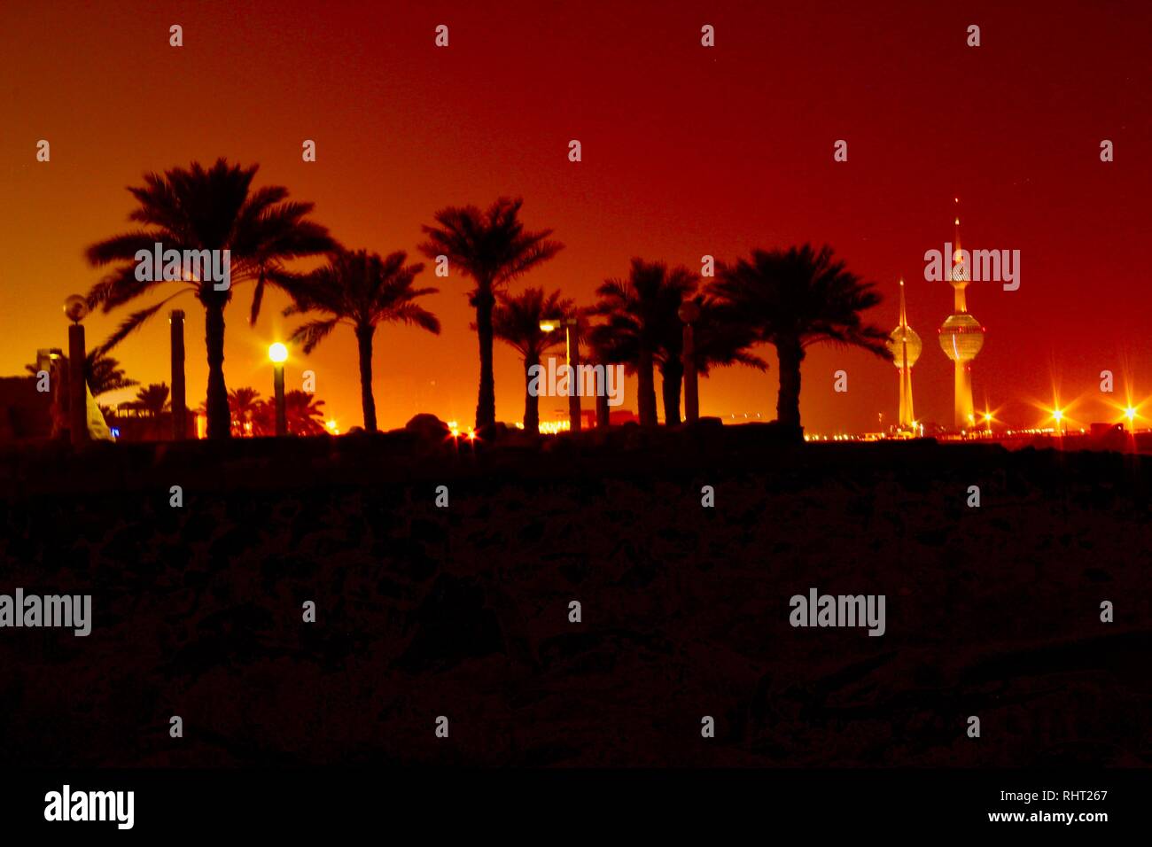 Kuwait City torre faro Foto Stock