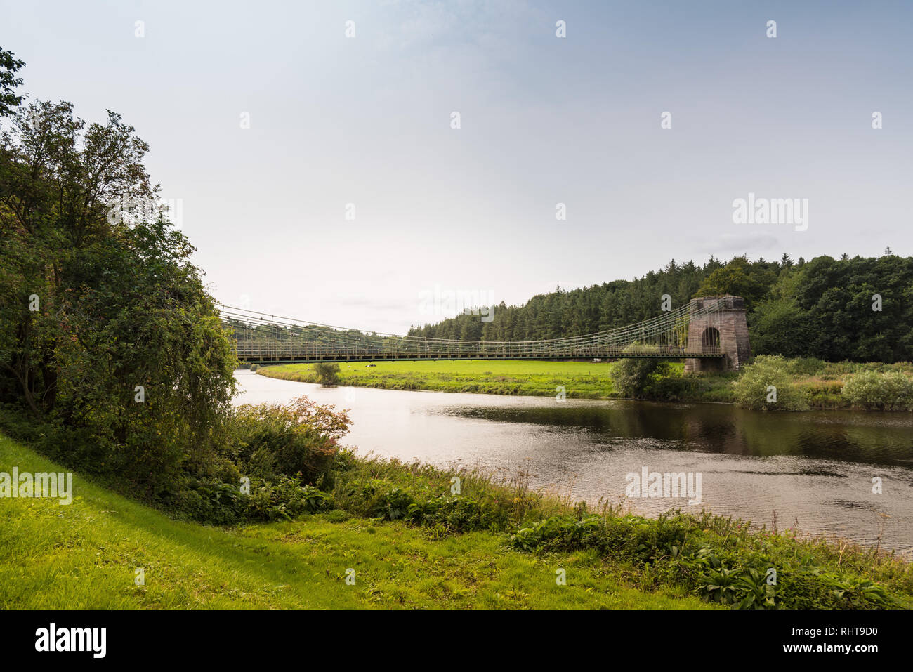 Unione il Ponte della Catena, Northumberland, Regno Unito Foto Stock