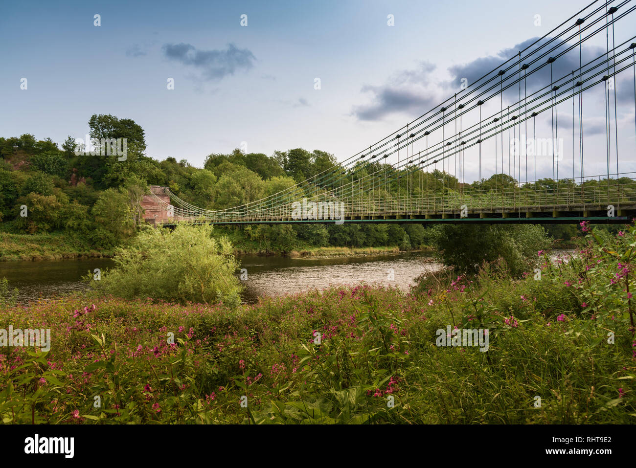 Unione il Ponte della Catena, Northumberland, Regno Unito Foto Stock