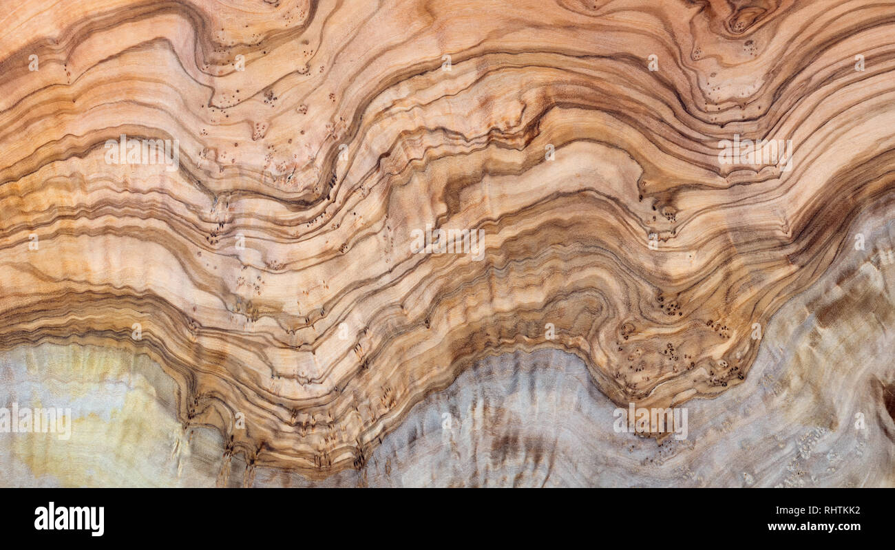 Telaio riempito di invecchiato in legno di olivo sfondo Foto Stock