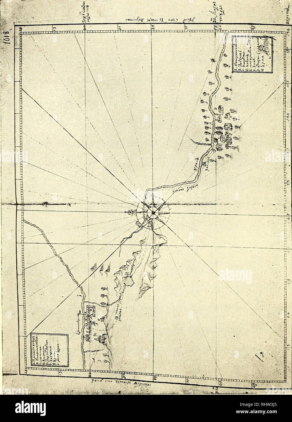 . Di Bering Voyages : Un conto degli sforzi dei Russi per determinare la relazione di Asia e America. Kamchatskaia ekspeditsiia 1725-1730); Kamchatskaia ekspeditsiia 1733-1743). . Si prega di notare che queste immagini vengono estratte dalla pagina sottoposta a scansione di immagini che possono essere state migliorate digitalmente per la leggibilità - Colorazione e aspetto di queste illustrazioni potrebbero non perfettamente assomigliano al lavoro originale. Golder, Frank Alfred, 1877-1929; Stejneger Leonhard, 1851-1943. New York : American Geographical Society Foto Stock