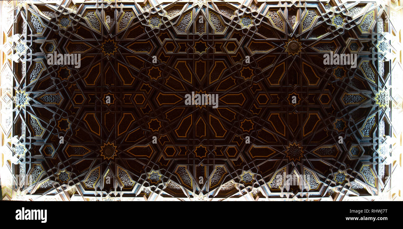 Arabo floral seamless pattern - tradizionale sfondo islamico. Elemento decorativo - tradizionale modello marocchino, colorate piastrelle a mosaico sullo sfondo Foto Stock