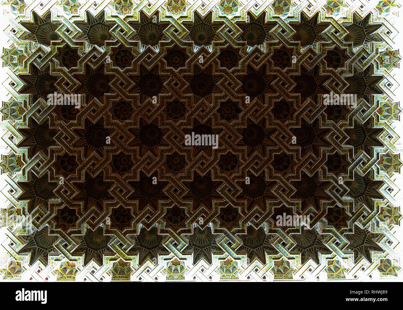 Arabo floral seamless pattern - tradizionale sfondo islamico. Elemento decorativo - tradizionale modello marocchino, colorate piastrelle a mosaico sullo sfondo Foto Stock