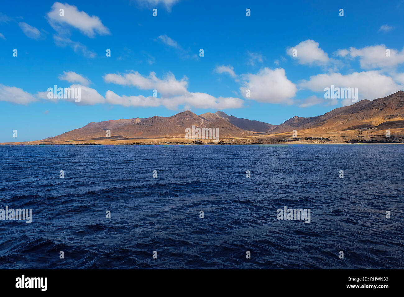 Vista sul mare a Fuerteventura isole Canarie Foto Stock