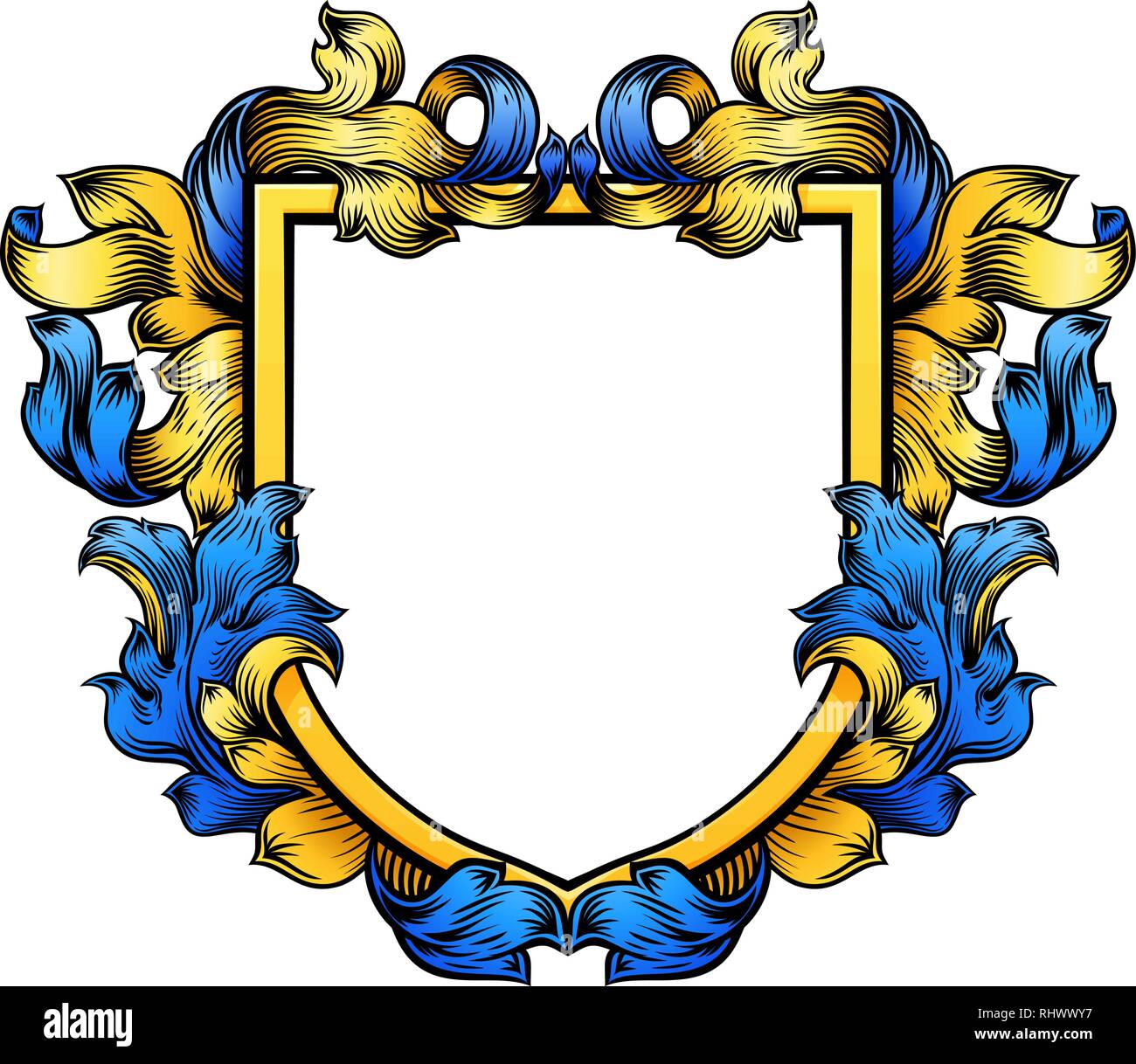 Stemma stemma araldico del cavaliere protezione della famiglia Immagine e  Vettoriale - Alamy