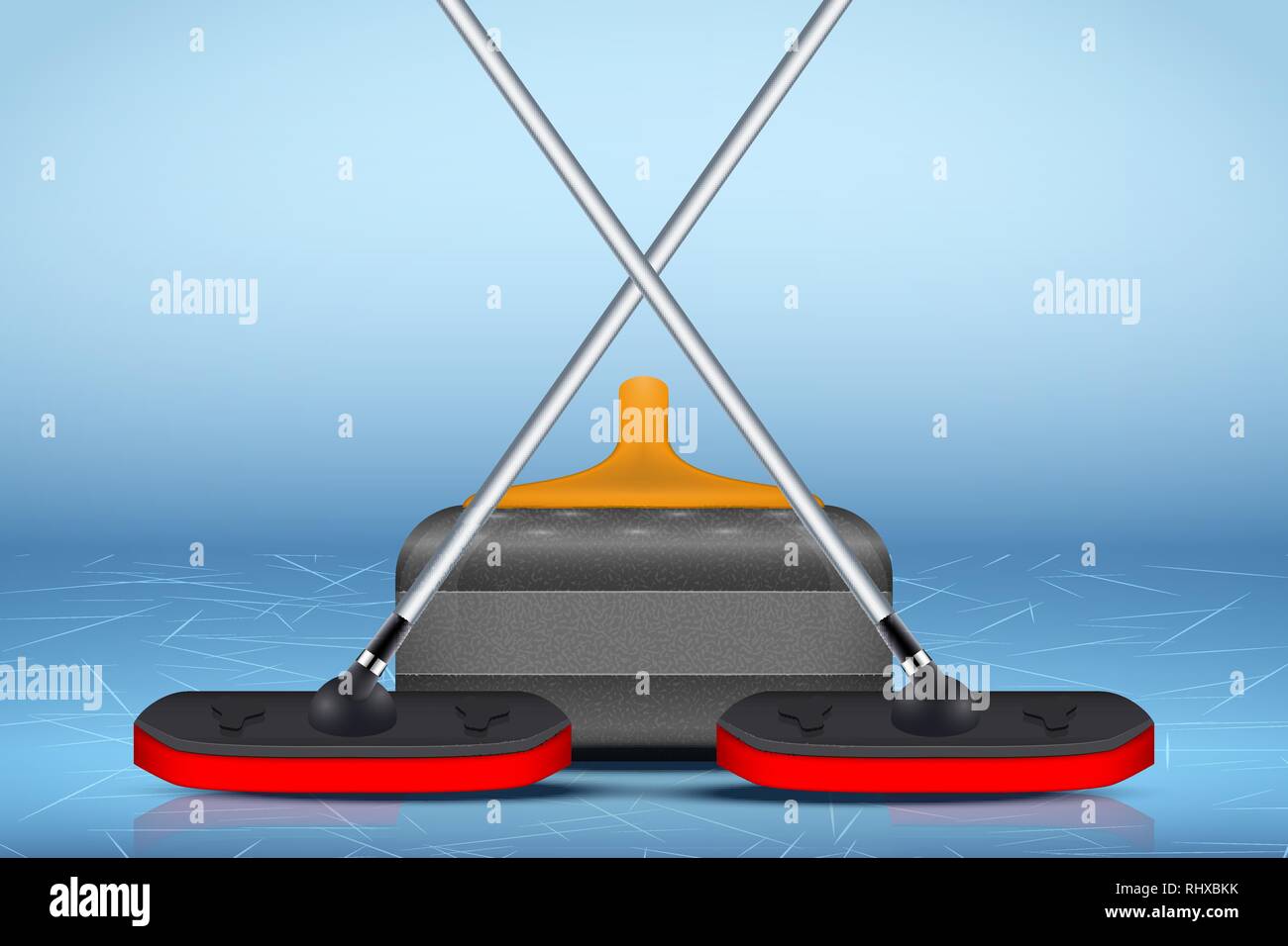 Il Curling attrezzature sportive Illustrazione Vettoriale