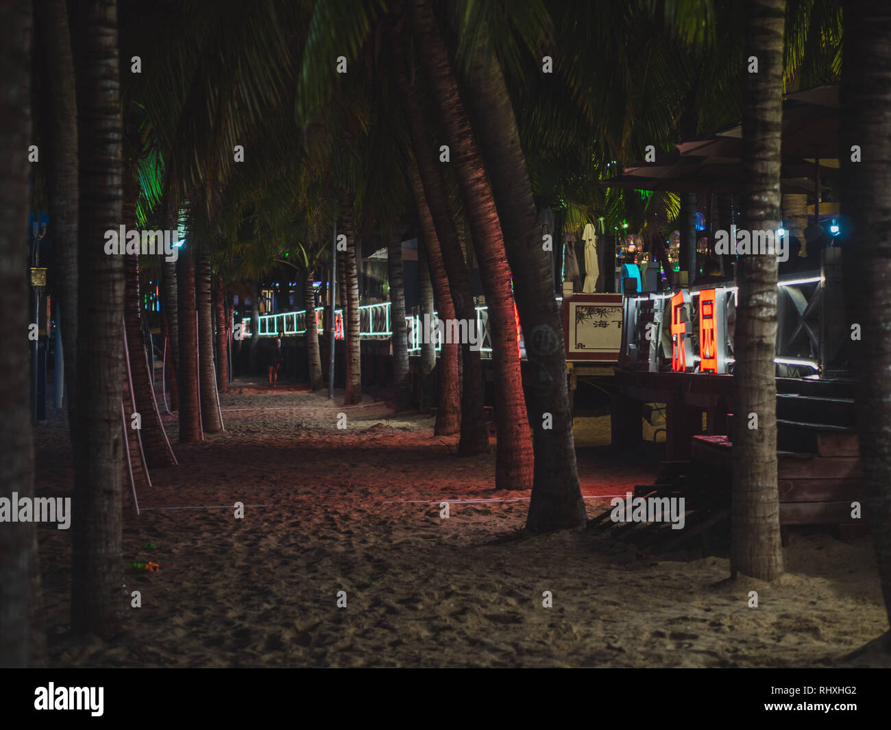 Spiaggia di notte Foto Stock