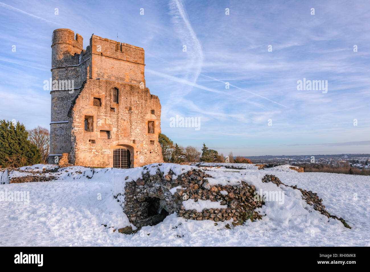 Castello di Donnington, Newbury, Berkshire, Inghilterra, Regno Unito Foto Stock
