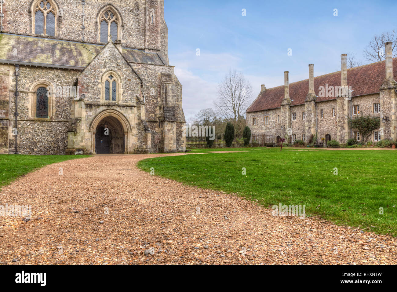 Ospedale di Santa Croce, Winchester, Hampshire, Inghilterra, Regno Unito Foto Stock