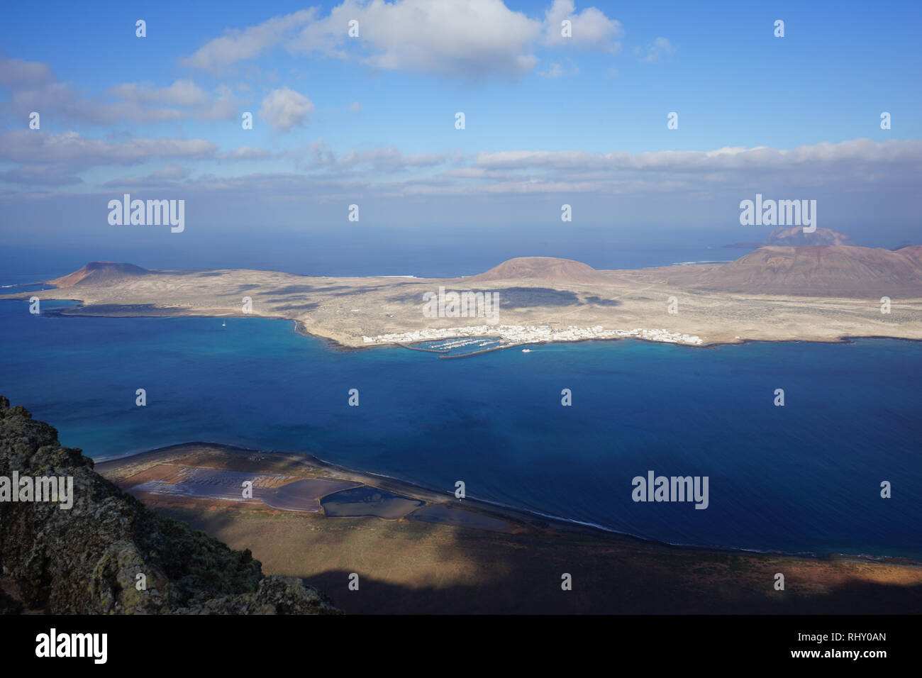 Oberste Aussichtsplattform, Mirador del Río, Lanzarote, Isole Kanarische, Spanien Foto Stock