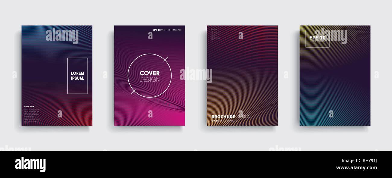 Vettore minimale Design del coperchio. Il futuro modello di poster. Illustrazione Vettoriale