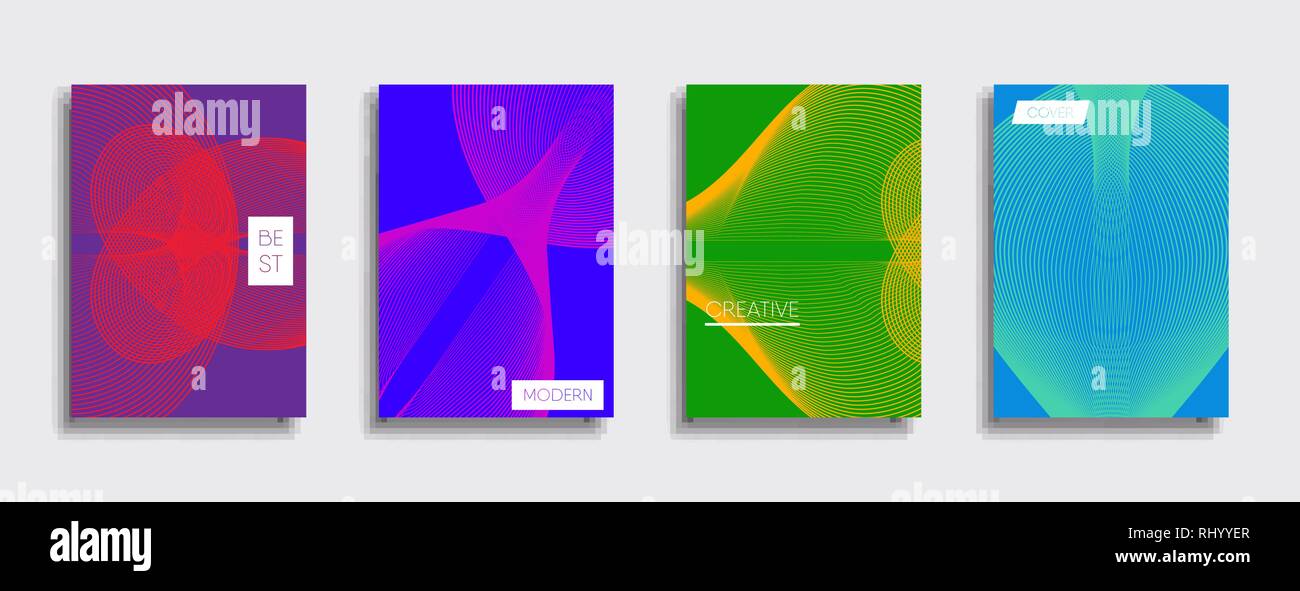 Vettore minimale Design del coperchio. Il futuro modello di poster. Illustrazione Vettoriale