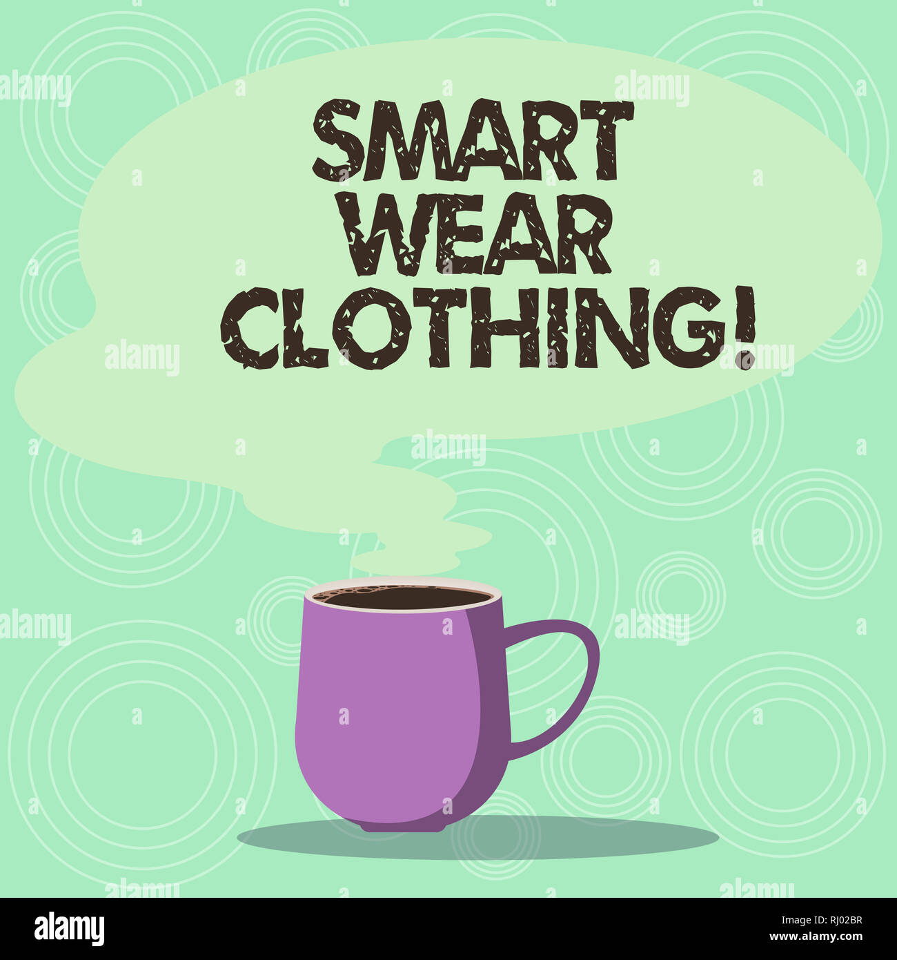 Testo della scrittura Smart indossare indumenti. Concetto significato  definito come generalmente ordinato ancora abbigliamento informale o  formale Foto tazza tazzina di caffè caldo con vuoto col Foto stock - Alamy