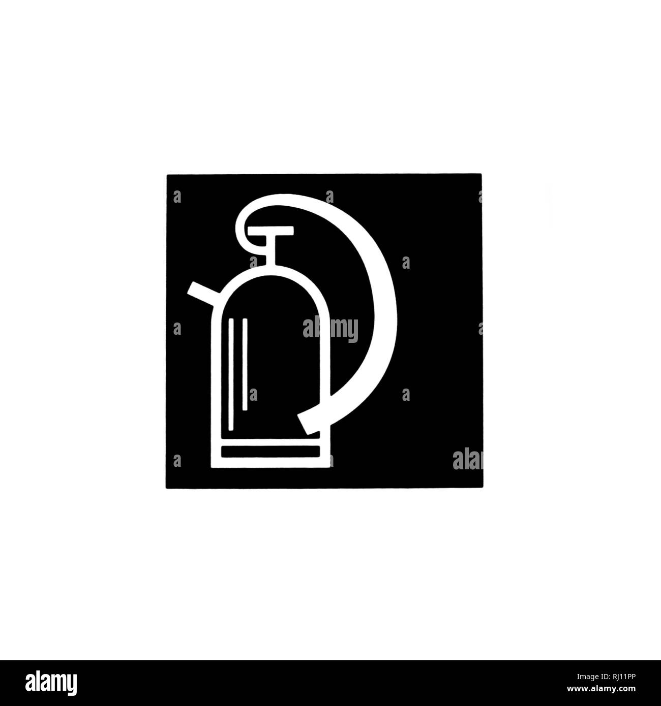 Estintore isolati su sfondo bianco Foto Stock