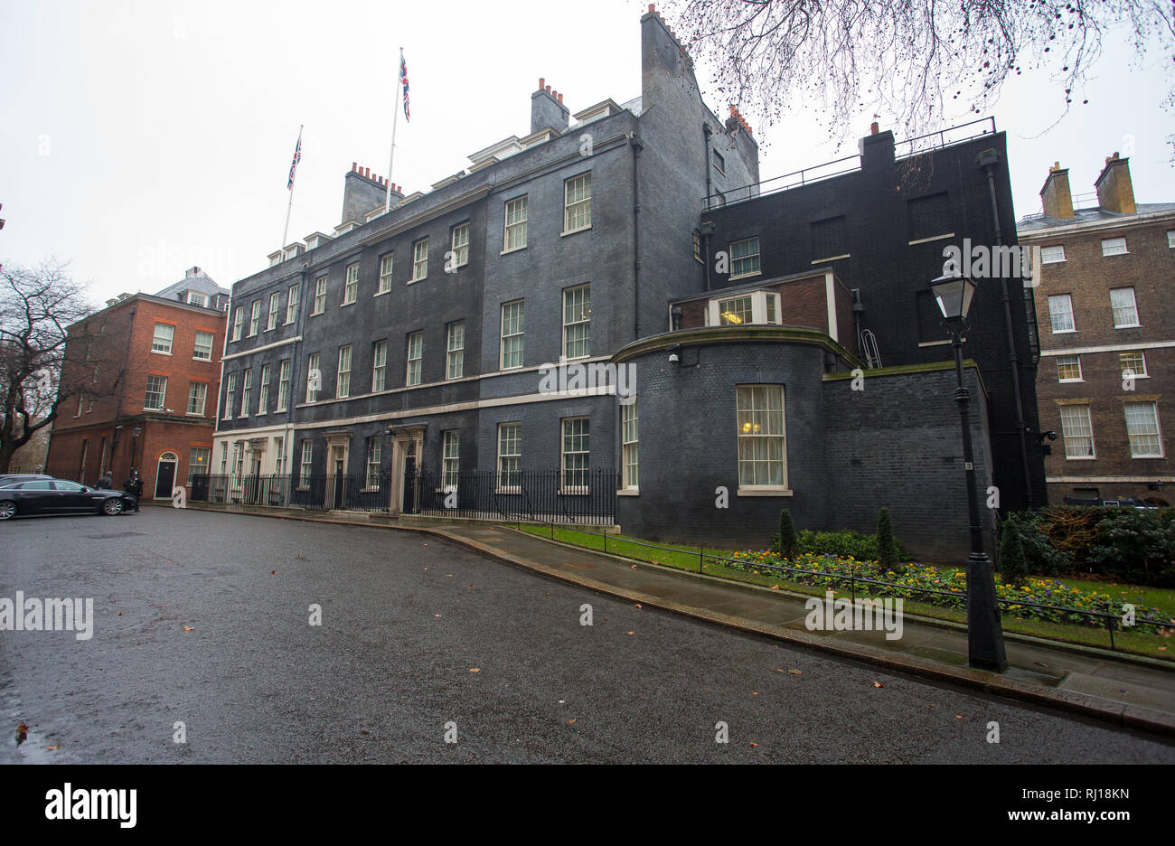 Il numero 10 di Downing Street porta Foto Stock