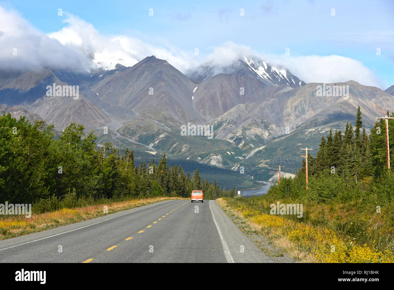 Autostrada per Alaska, Yukon Foto Stock