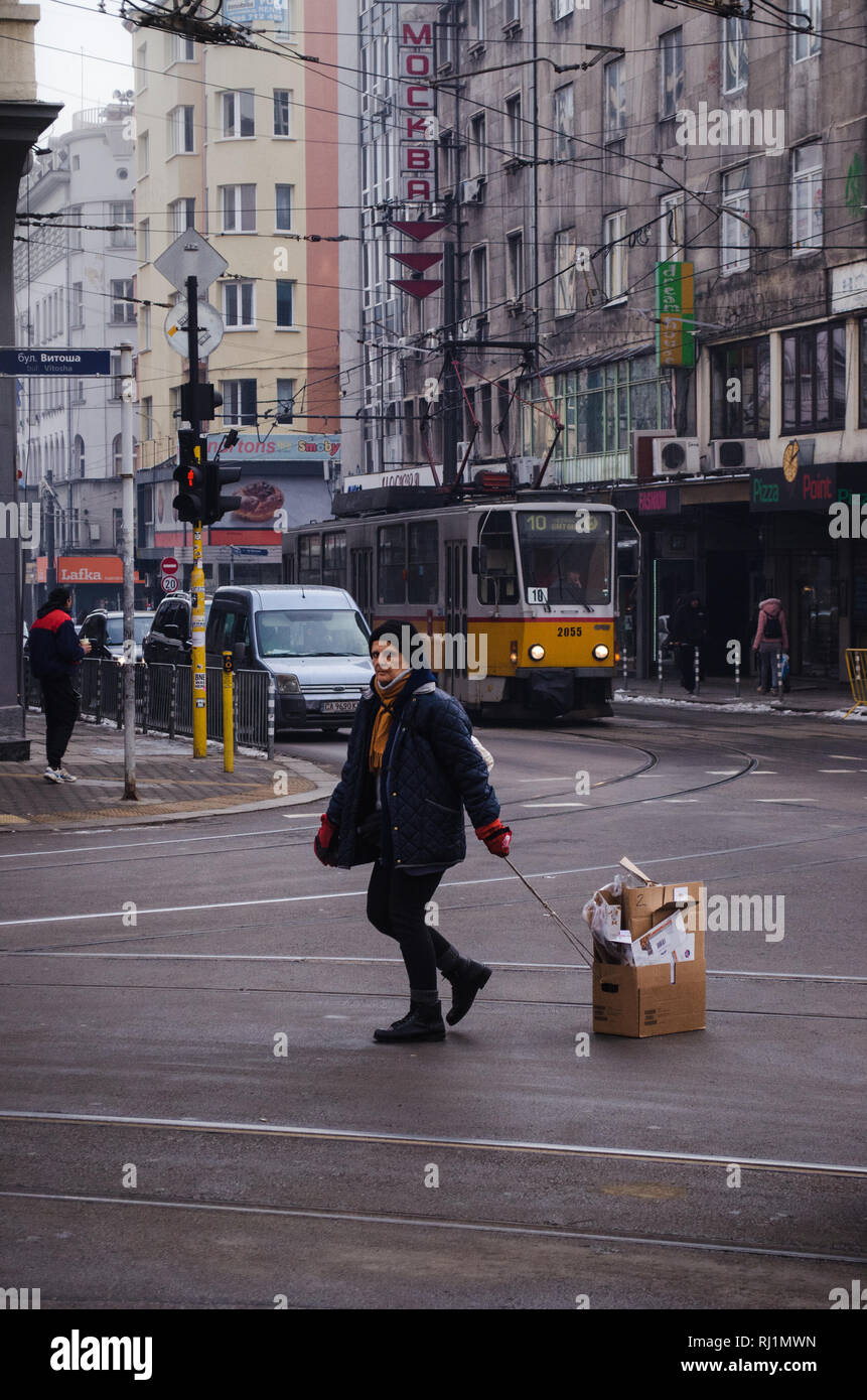 Strade di Sofia Foto Stock