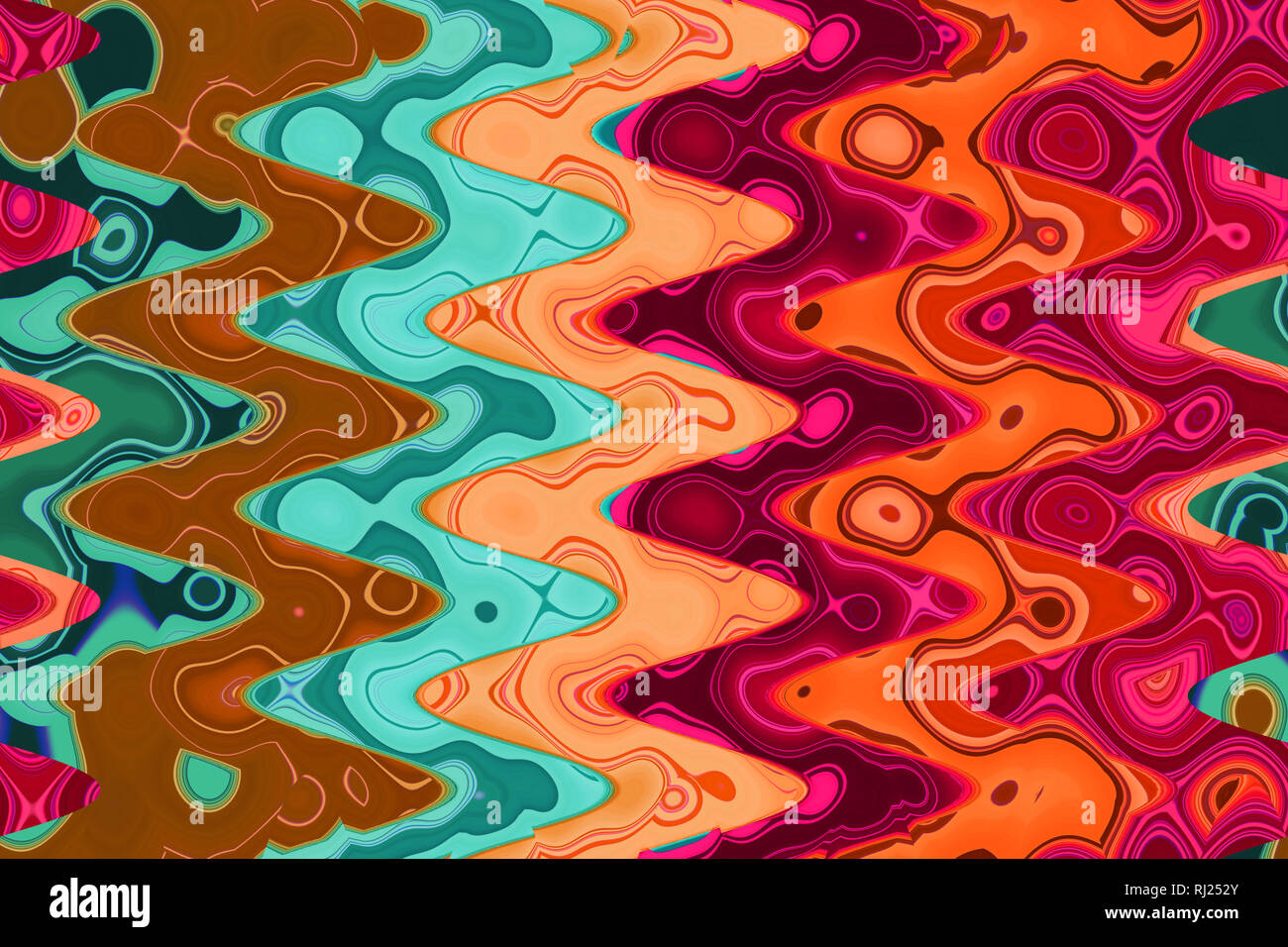 Abstract mulricolored zig zag, colori pastello Foto Stock