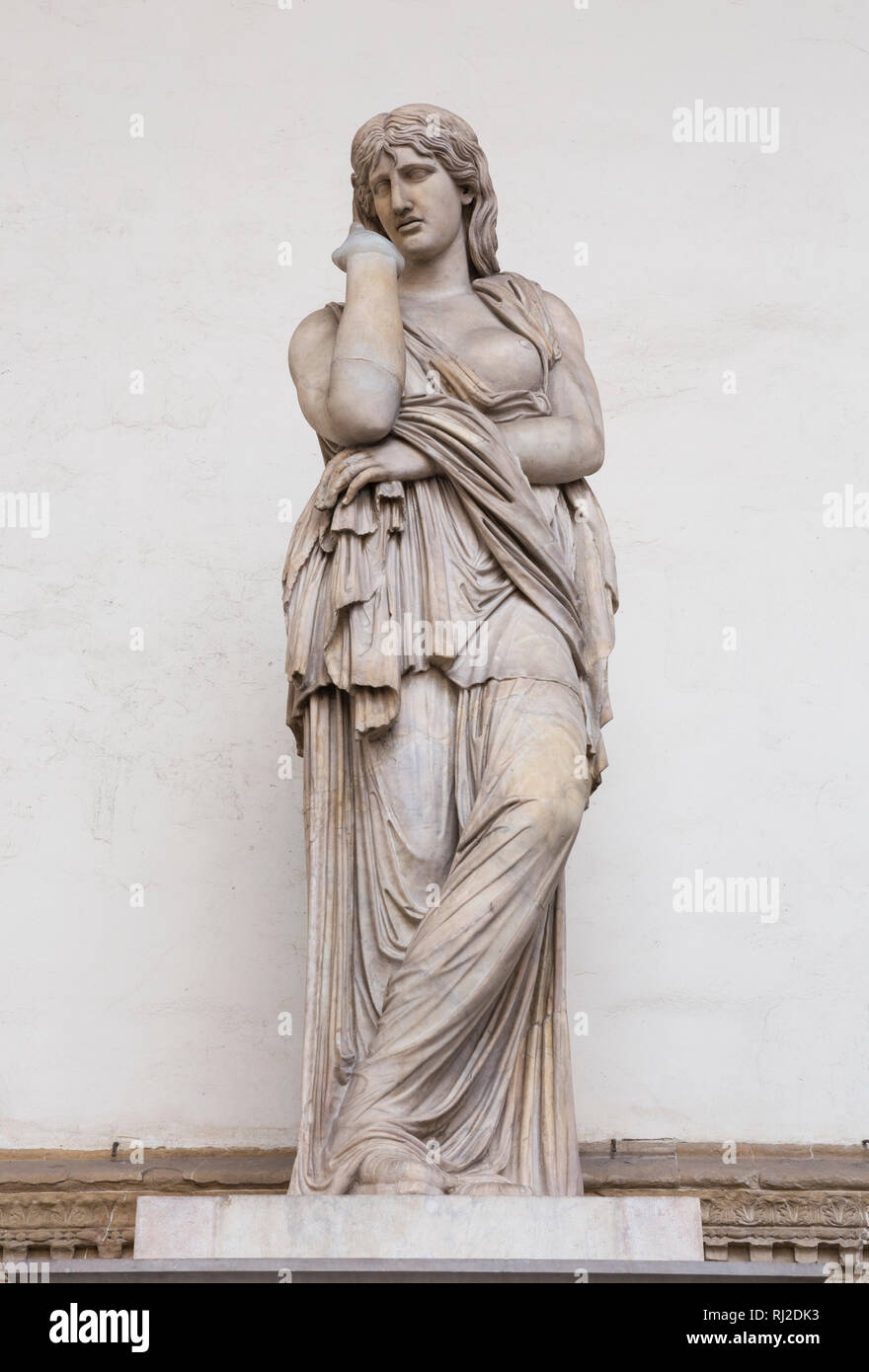 Statua in marmo di Thusnelda nella Loggia dei Lanzi, Firenze, Italia. Foto Stock