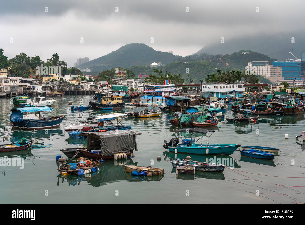 Il villaggio di pescatori di Lei Yu Mun, Kowloon, Hong Kong, Cina, Asia. Foto Stock