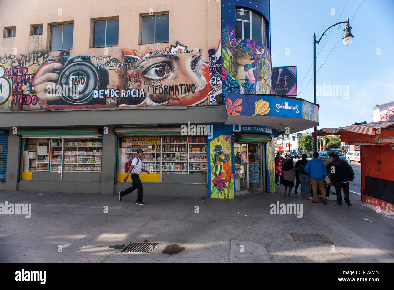 Tijuana, Messico: scene di strada. Foto Stock