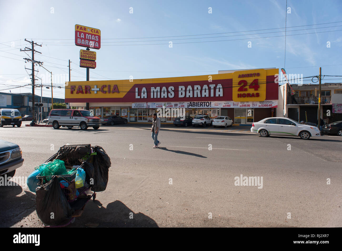 Tijuana, Messico: farmacia. Foto Stock