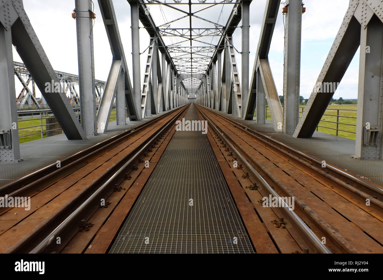 Ponte,rail road,viaggi in treno Foto Stock