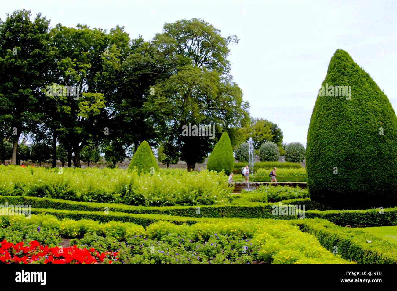 Dunrobin Castle è una casa signorile in Sutherland,nell'area delle Highlands della Scozia e il sedile della famiglia del Conte di Sutherland. Foto Stock