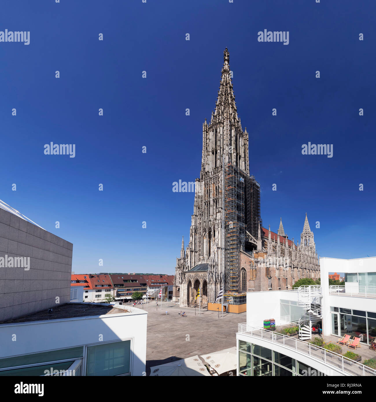 Münster und Stadthaus, Ulm an der Donau, Baden-Württemberg, Deutschland Foto Stock