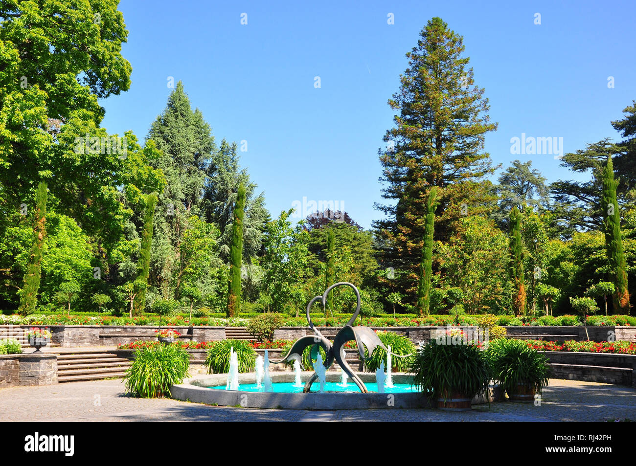 Deutschland, Baden-W'rttemberg, Bodensee, Insel Mainau, Parkanlage, Brunnen, Foto Stock