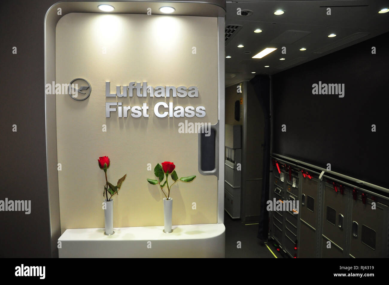 Zivilluftfahrt, Passagierflugzeug, Kabine, di prima classe, Foto Stock