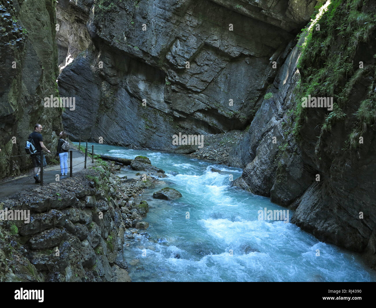 Deutschland, Oberbayern, Garmisch-Partenkirchen, Partnachklamm, Foto Stock