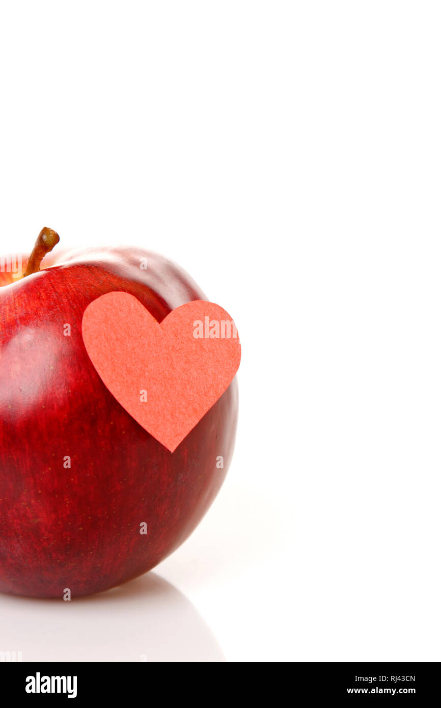 Apfel, Liebe, Herz, simbolo Foto Stock