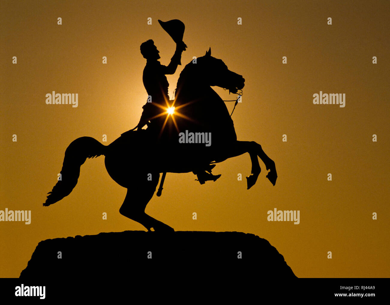 Andrew Jackson monumento, New Orleans, STATI UNITI D'AMERICA, Foto Stock